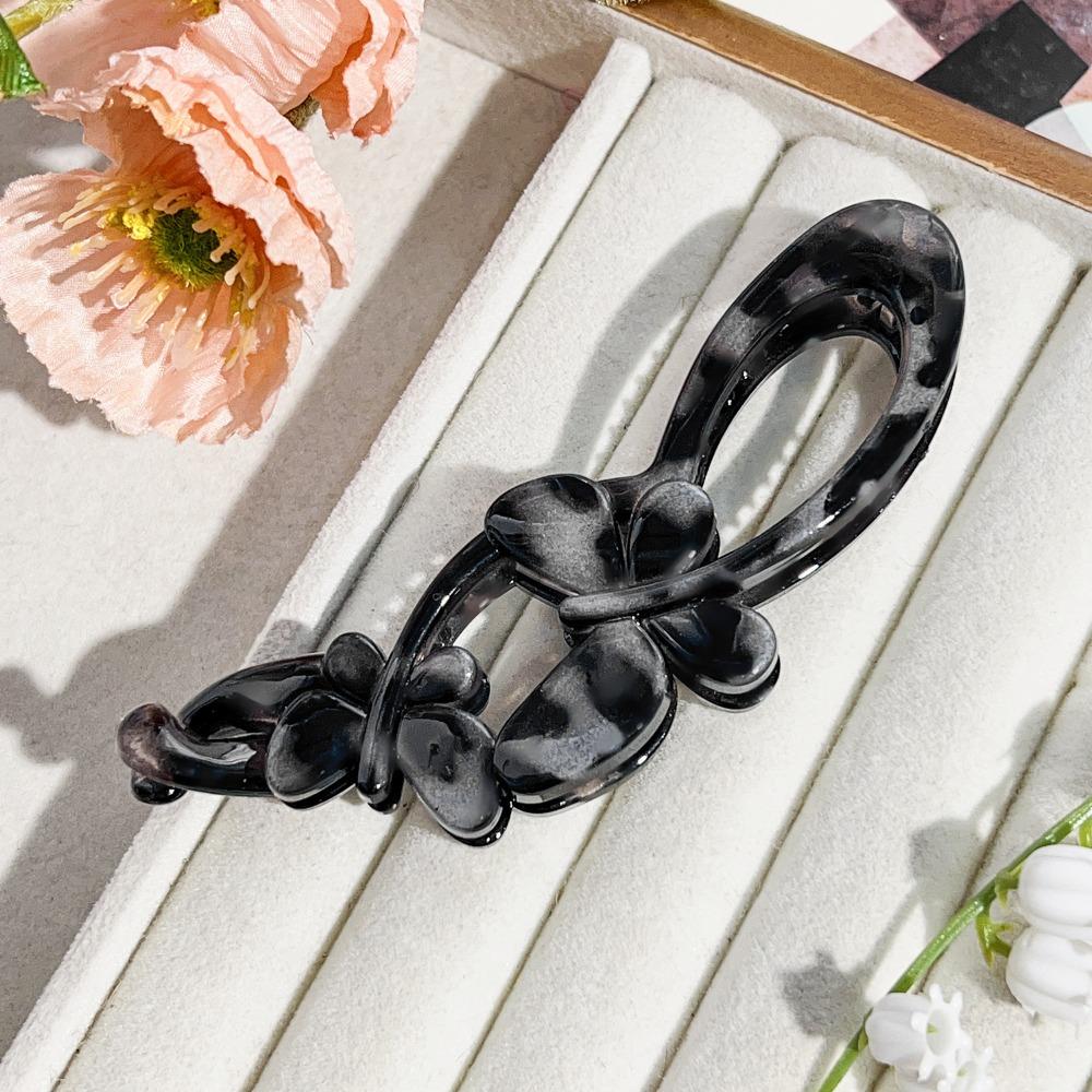 

Double Side Butterfly Banana Hair Clip Elegant Ponytail Hairpin New Hair Claws Women B