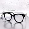 2 Pairs of Light Luxury Anti Blue Light Glasses Fashionable Rectangular Transparent Lens Computer Glasses Unisex