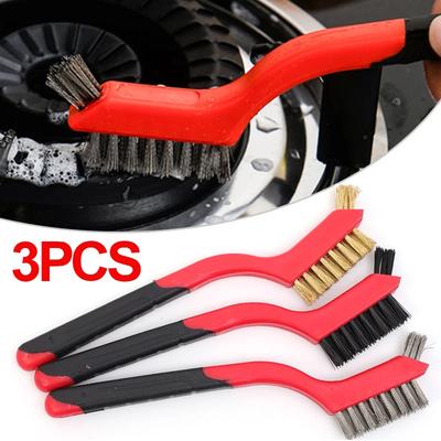 Spazzola per la pulizia dei fili Spazzola con setole in acciaio inossidabile/ottone/nylon Spazzola per lucidare la ruggine Strumento per la pulizia del fornello della cucina