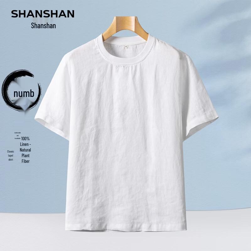 Мужская футболка SHANSHAN из 100% льна с круглым вырезом L/175
