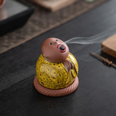 Creative Little Monk Plate Incense Burner, Cute Aromatherapy Stove Decoration, Zen Home Indoor Agarwood Incense Burner Incense