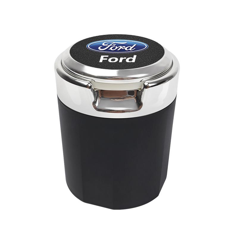Suede Car Interior Ashtray Portable Garbage Box Storage Barrel For Ford Focus 2 3 Mondeo Kuga Fiesta MK7 Escort Edge C-Max Fiest