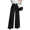 Women's High Waisted Wide Leg Pants Floor-length Suit Pants Loose Solid Color Commuting Elegant Pants