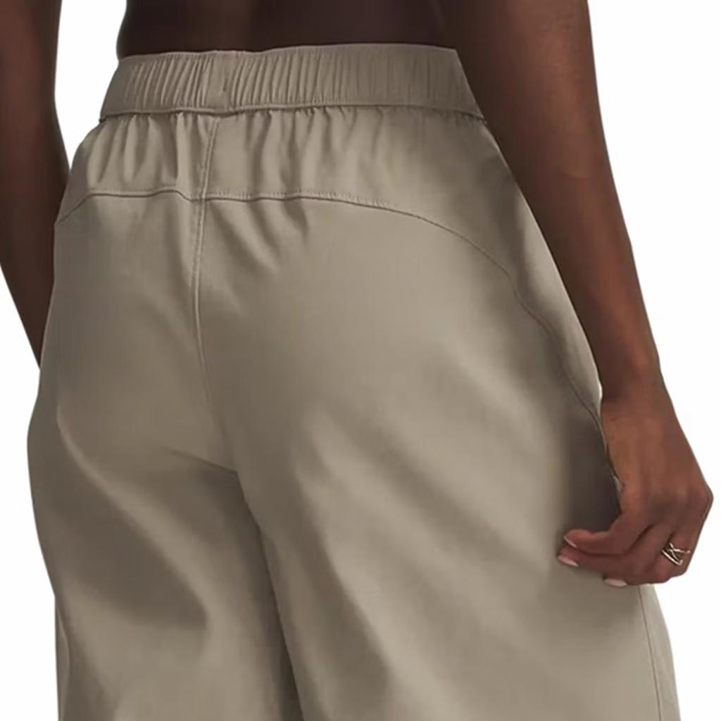 Under Armour Elastic Solid Loose Comfortable Casual Pants Women bottoms Brown Gray 6014752-203