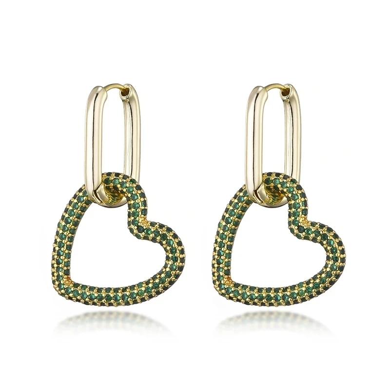 High Quality Zirconia Hoop Earrings for Women Elegant Star Copper Dangle Earrings Female Wedding Party Jewelry Couple Gift