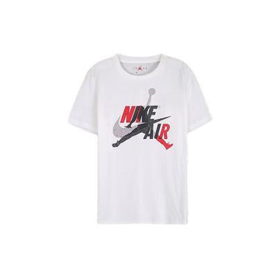 T-shirt a maniche corte con stampa logo Jumpman Classics da uomo Top Bianco CV1736-101