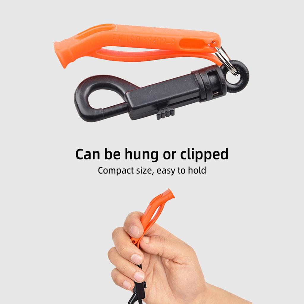 2/6PCS Emergency Whistle Safety Survival Whistle Signal Whistle with Hook Ideal for Outdoor Camping, Hiking, and Trekking