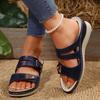 2025 New Women Wedge Slippers Vintage Slippers Casual Platform Retro Shoes Comfortable Open Toe Sandals Slides Women
