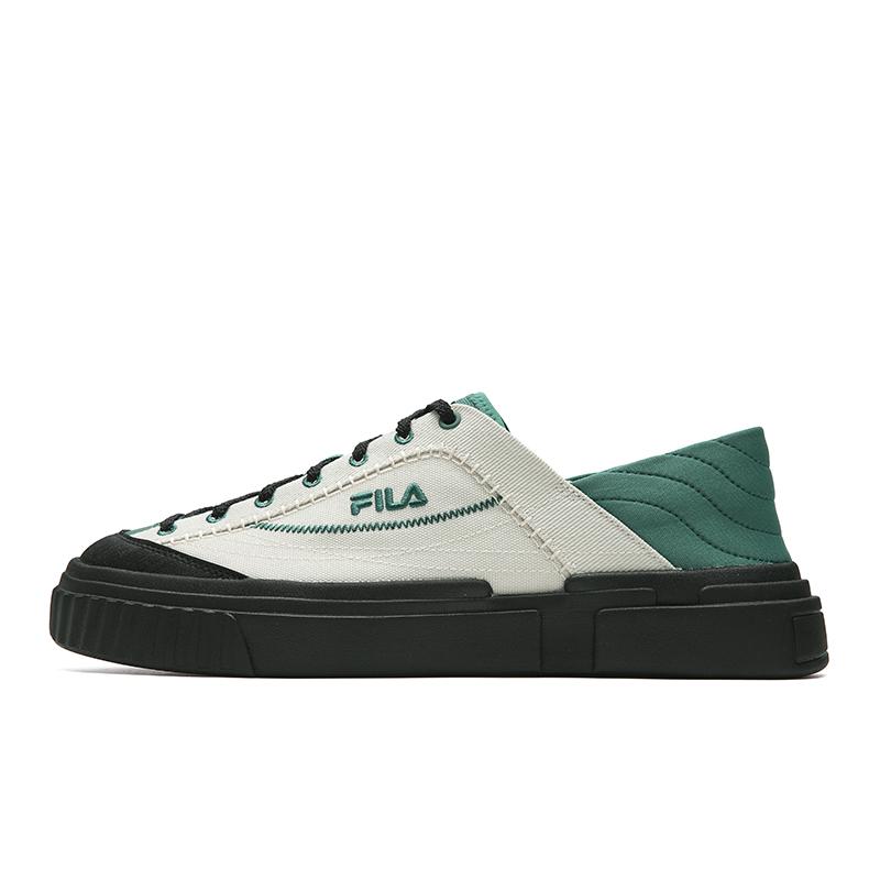 

FILA MILANO Breathable Lightweight Low top Canvas Shoes Men s Light Gray Yellow/Persian Green F12M622309FBG 42.5