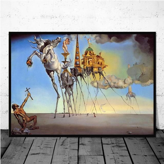 Peinture à l'huile surréaliste de Salvador Dali, décoration de la maison, affiche d'art mural