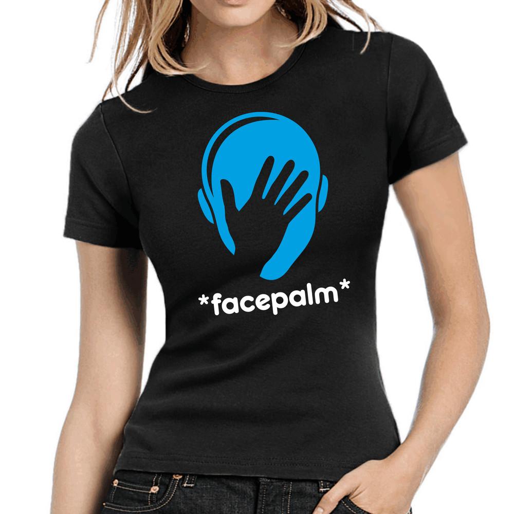 

Facepalm Face Palm Gesichtspalme Nerd Gamer Geek Comedy Fun Women Girlie 4XL