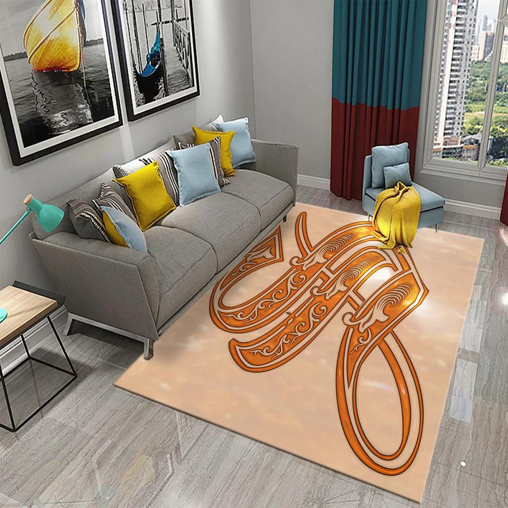 3D Letter Art Carpet Kitchen Bathroom Entrance Door Anti-Slip Mat Carpet Doormat Living Room Bedroom Home Decor Floor Mats Rug