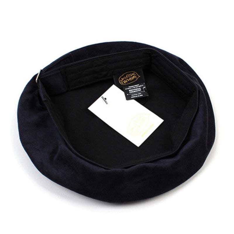 Universal chemistry Belted Navy Suede Beret Beret
