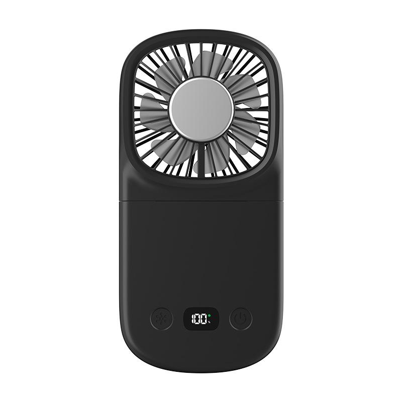 

Mini Portable Fan Foldable Refrigeration USB Rechargable Desktop Fans Phone Holder Hang Neck Fan For Office Outdoor Dropshipping чёрный