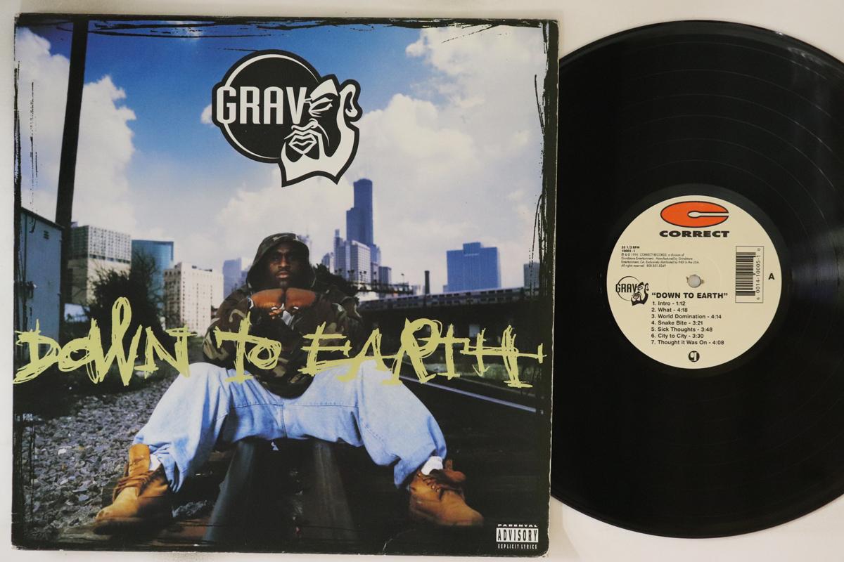 

LP Record GRAV Down To Earth 100051 CORRECT 1996 US Rap HipHopRB Used