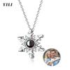 Custom Photo Necklace Projection Necklace with Picture I Love You 100 Languages Personalized Necklace Jewelry Gifts for Women
