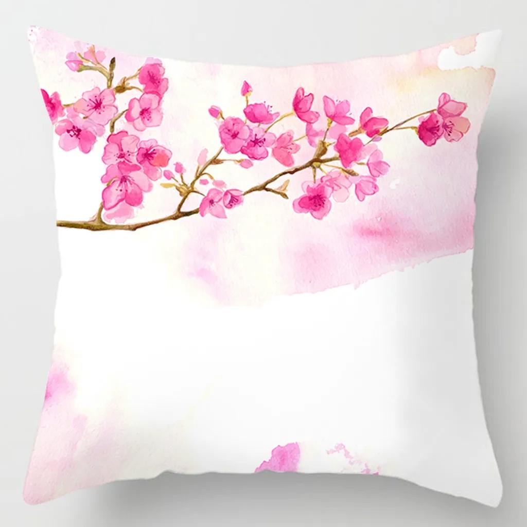 Cherry blossom Pillowcase Wedding party decoration Birthday gift Living room Sofa Chair Bed cushion cover Couple home