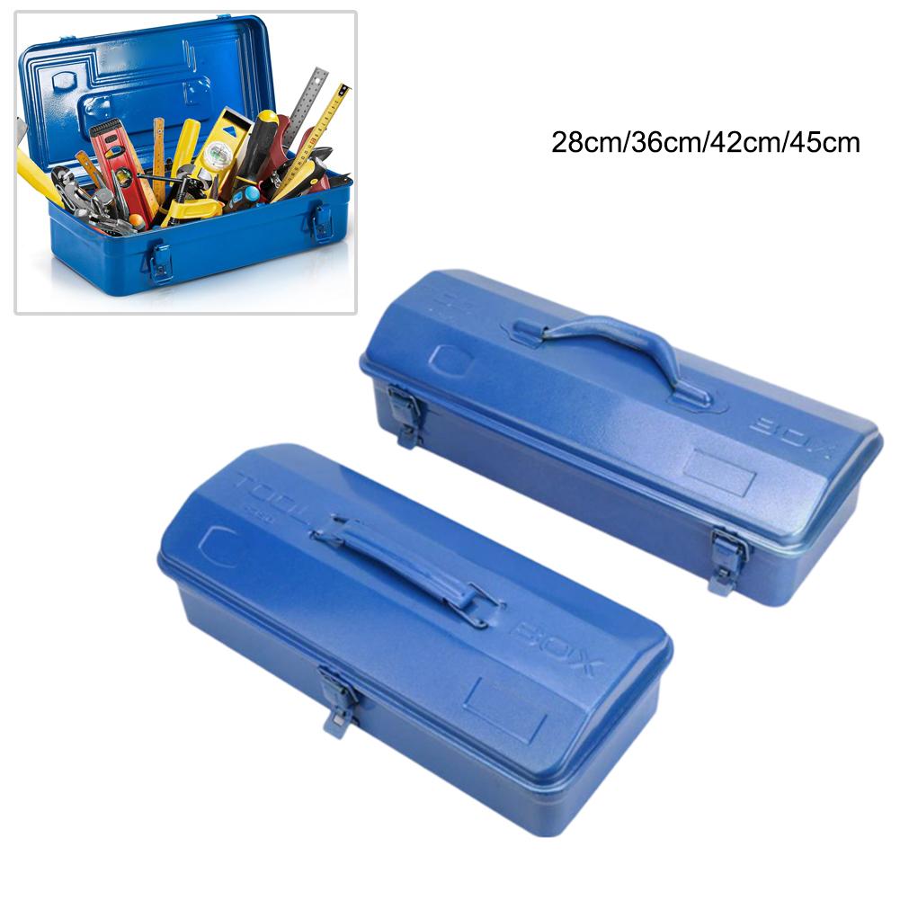 Portable Steel Toolbox with Comfortable Handle for Tools and Accessories