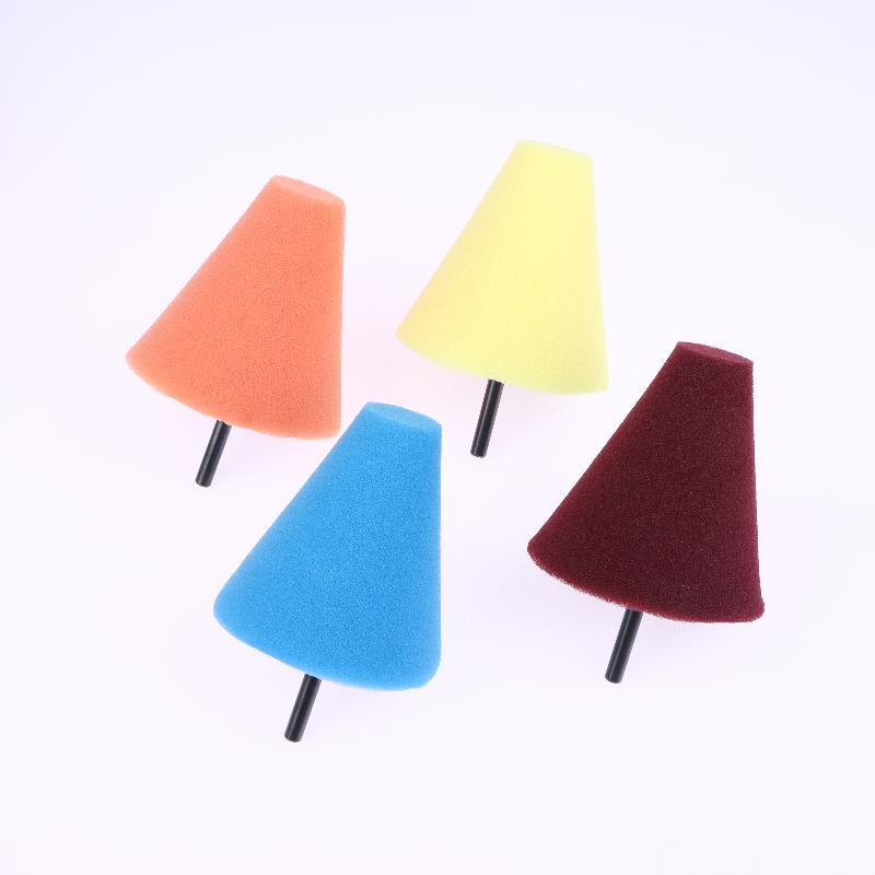 2Pcs Car Hub Polishing Sponge Grinding Head Metal Plastic Grinding Conical Sponge Polishing Sponge Wheel