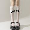 High School Women Sexy Stockings Bowknot Ribbon Knee Socks Anti-Snagging JK Uniform Fishnet Pantyhoses