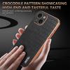 For iPhone 14 Plus Case Crocodile Texture PU+TPU Shockproof Phone Cover