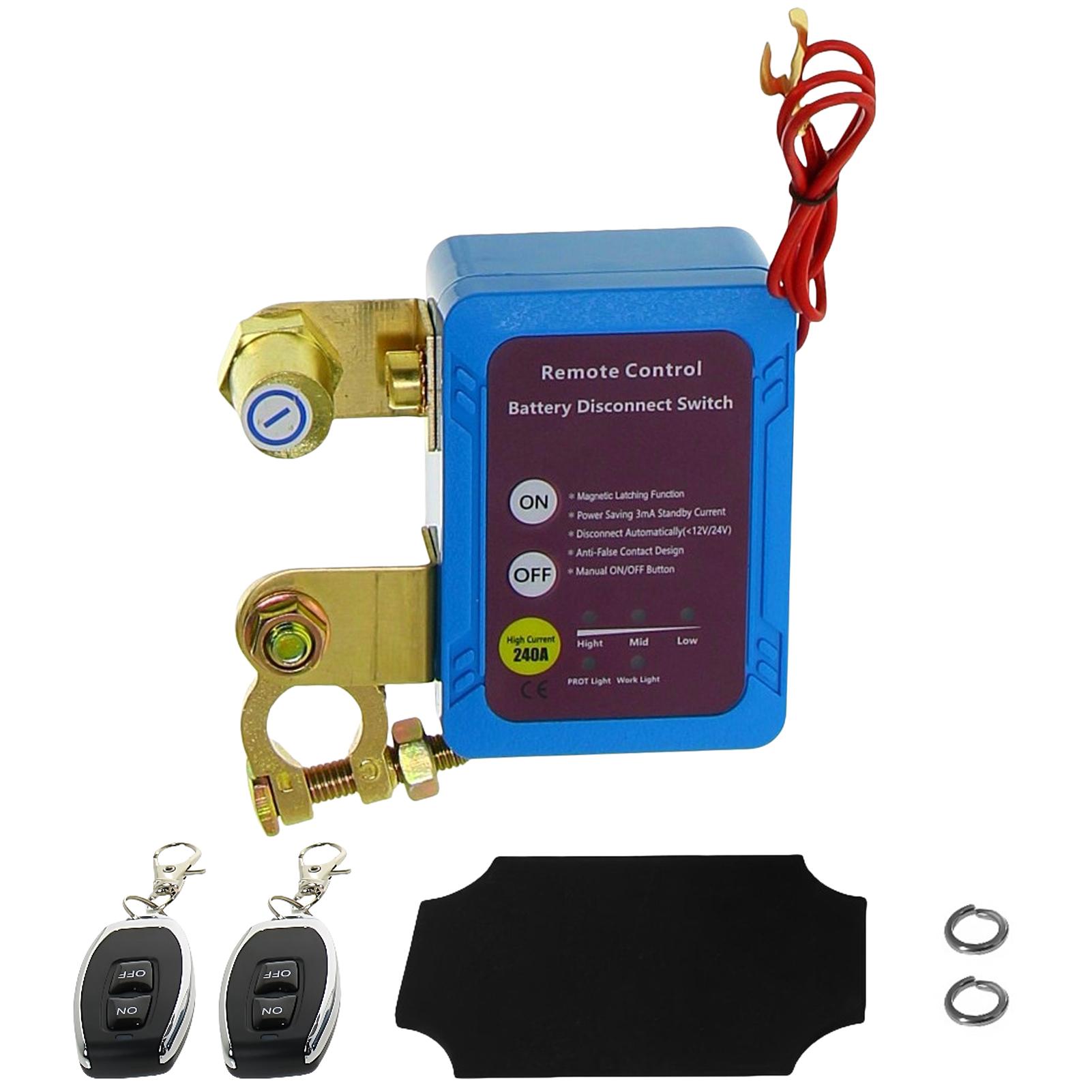 

Remote Battery Disconnect Switch, 12V 24V Car Anti Theft Switch, Prevent Battery Drain, Cut Off Switch for Car, Truck,