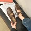 French Flat-Bottomed Ballet Single Shoes Women'S Spring And Summer New Versatile Mary Jane Small Leather Shoes New With Skirt Shoes