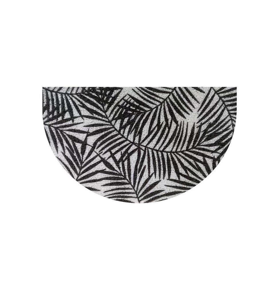 Cheap Halfmoon entrance mat 45 x 75 cm PVC herbarium Black and