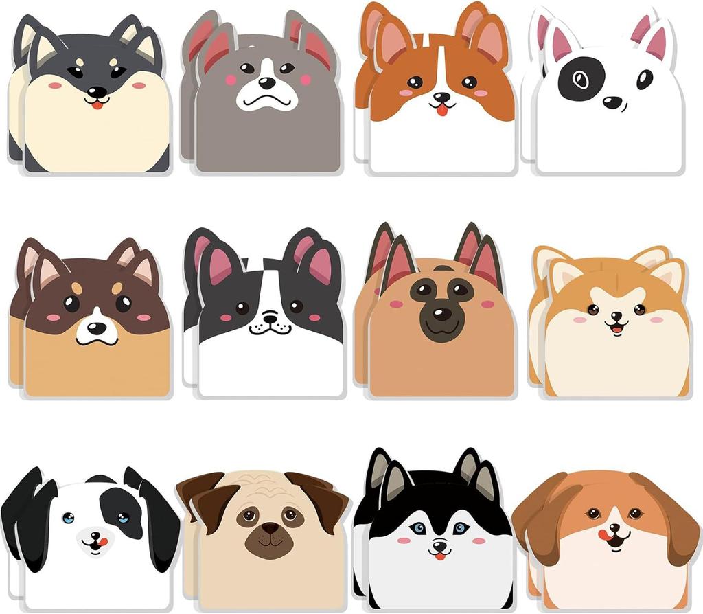 Customizable LOGO Cartoon Dog Shape Notepad Self-adhesive Sticky Note Message Note Irregular Shape Decorative Sticker