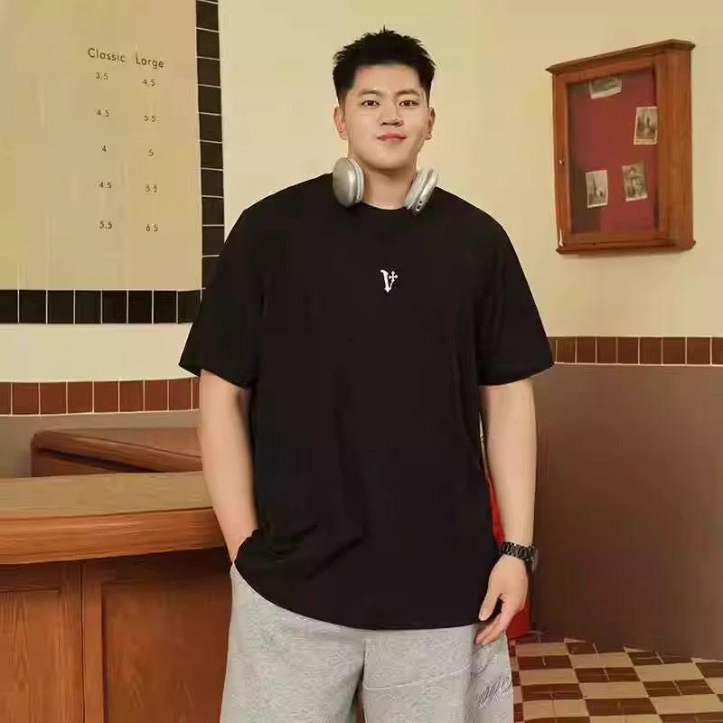 Stretch Fit Anti-wrinkle Loose Men's Short-sleeved Trend Printing Fashion Short-sleeved Top Cotton Comfortable Lightweight T-shirt