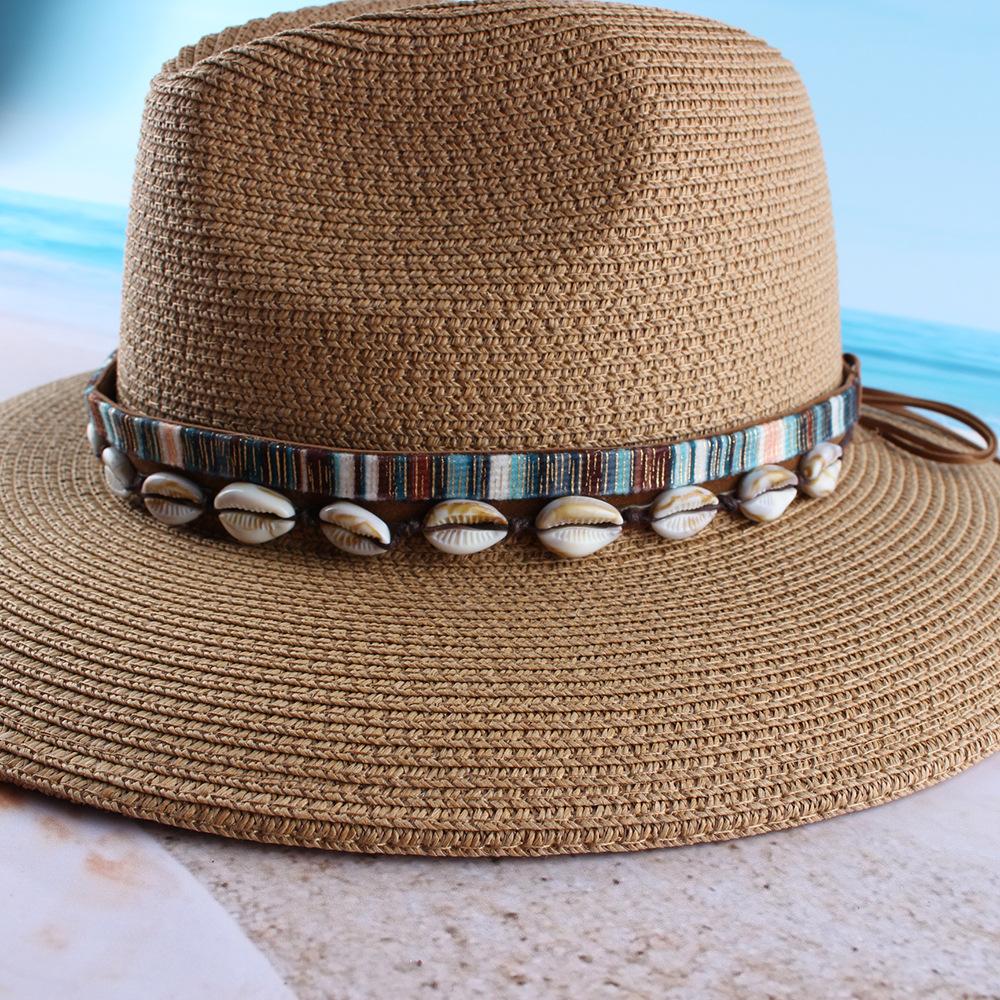 European and American Trendy Jazz Top Hat Women's Spring and Summer Versatile Sunshade Straw Hat New Bell-shaped Couple Sunscreen Beach Hat