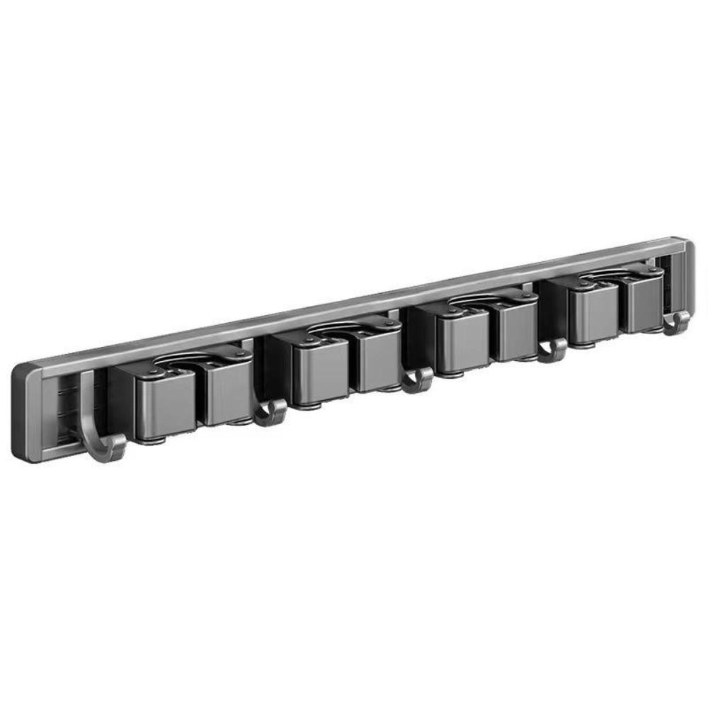 Mopp-Besenhalter Haken Badezimmer-Tools Lagerregal Clip Haken Organisatoren Kleiderbügel Slots Mops Halter