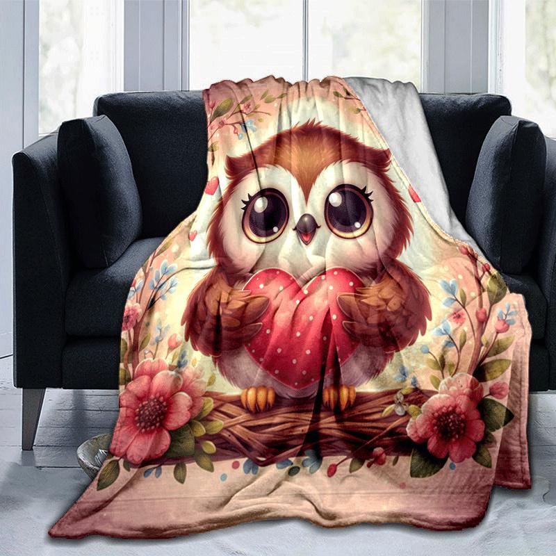 1pc Eagle Printing Lightweight Flannel Blanket, Comfortable and Warm Blanket, for Camping Sofa Bed and Couch Office, In All Seasons