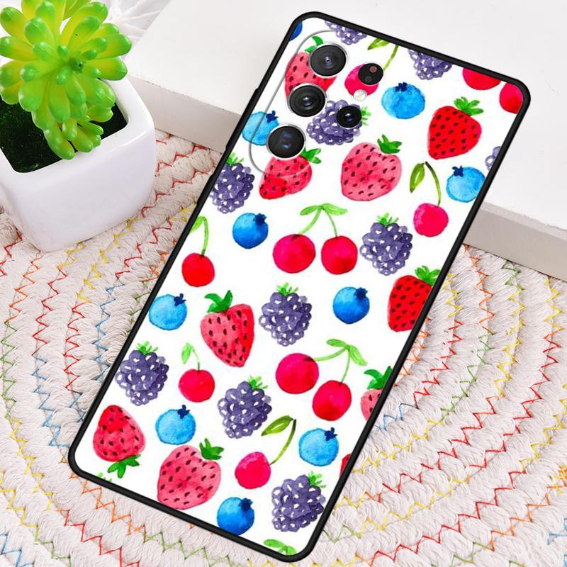 Berries Summer Fruits Sweet Phone Case for Samsung Galaxy note 10 pro S26 Ultra S23 S24 FE S25 S21 S22 PLUS shockproof Cove