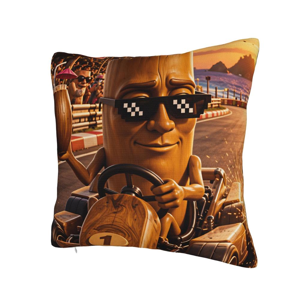 Tung Tung Tung Sahur Meme Pillow Cover Vintage Pillow Case For Sofa Bedroom Home Decor Comfy Pillowcases Birthday Present