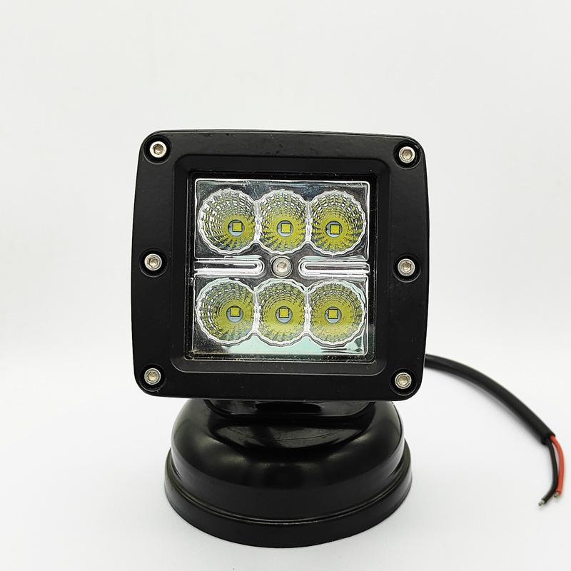 18W Square LED Work Light For Car Motorcycle Forklift Embedded Headlight Inspection Lamp