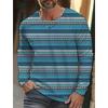 Fashion Men's Crew Neck Long Sleeve 3D Color Printing Summer Casual Long Sleeve Crew Neck T-Shirt