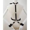Sexy Lingerie Women PU Leather Body Harness Fetish Bondage Bdsm Erotic Underwear Rave Garter Belt