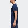 Adidas T Shirts Men's Blue Crew Neck Moderate Straight Fit CV4508