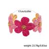 Colorful Woven Flower Bangle Vintage Hand Ring Retro Raffia Grass Bracelet  Gift