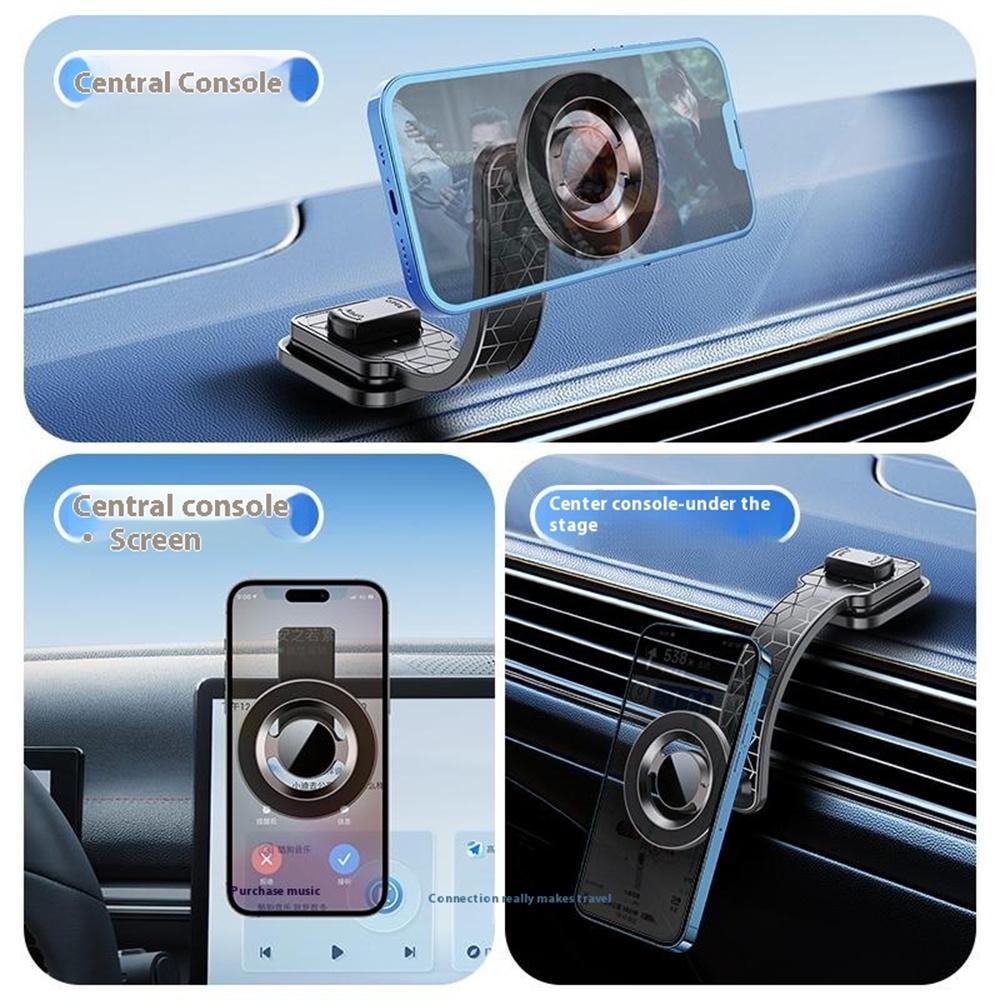 CH20 Magnetic Car Dashboard Phone Holder with 360 Degree Rotatable Base Flexible Bending Arm Cellphone Bracket