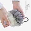 Two-Tone Shower Ball with Lanyard: Soft, Thickened Bath Flower for Rich Lather and Back Scrubbing.