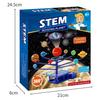 STEM Bildungs-Sonnensystem-Projektor DIY-Bausatz, Kinder-Astronomie-Planeten-Projektor-Spielzeug, Mehrfarbig für Alter 6+