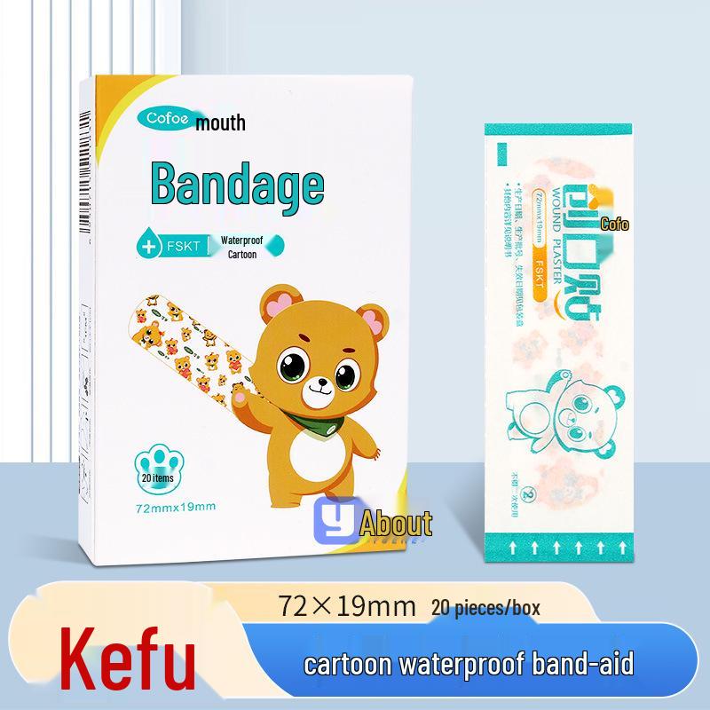 Kefu Cartoon Patroon Waterdicht Ademend Kinderpleister voor Wondverzorging