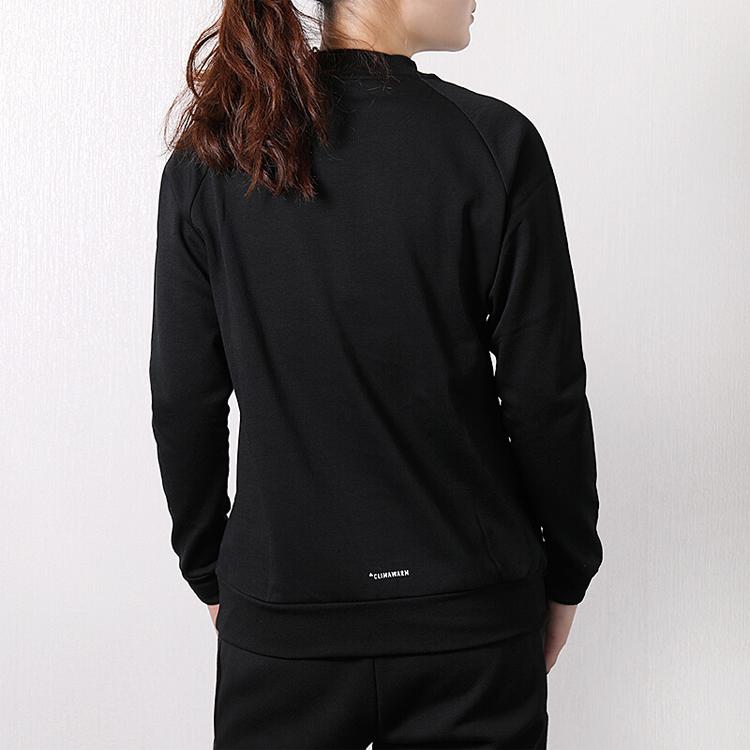 Adidas Neo American Retro Printed Sports Casual Pullover Sweatshirt Women Sweatshirt Black DM4141