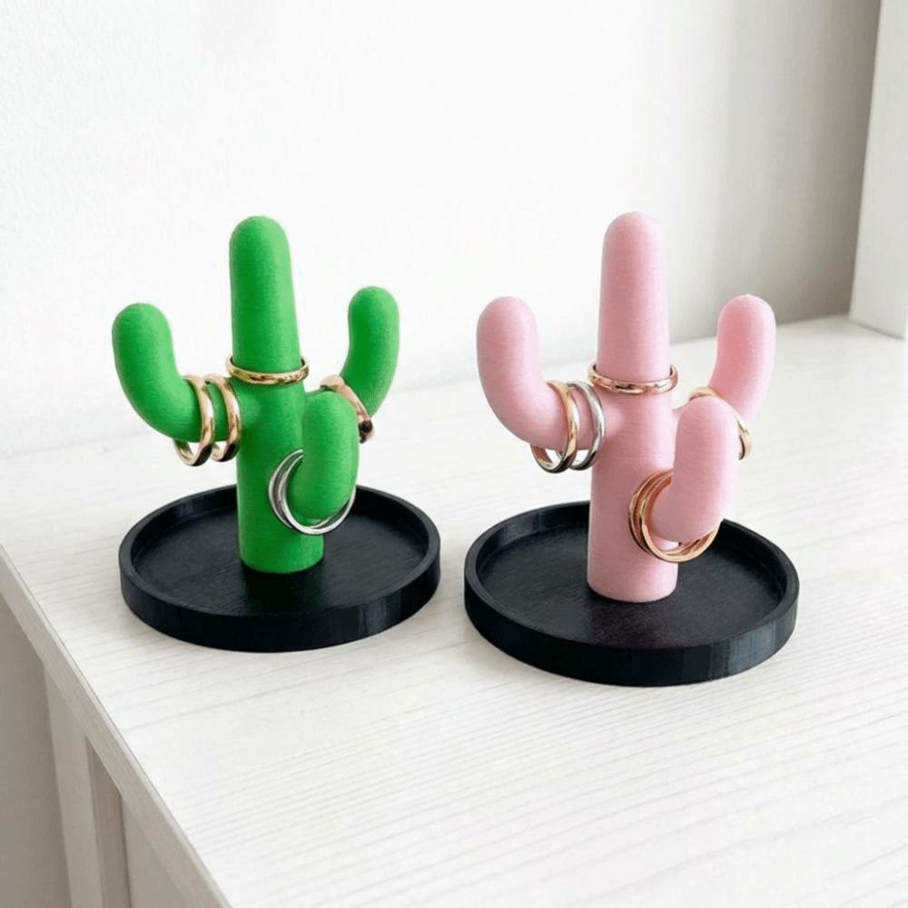 INS Jewelry Storage Tray Creative Bracelets Organizer Cute Cactus Trinkets Plate Photography Props