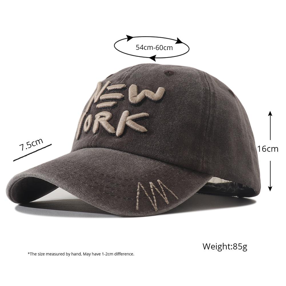 3D New York Embroidered Baseball Cap Adjustable Cotton Snapback Hat Unisex Outdoor Streetwear Peaked Caps For Women Men Sunshade
