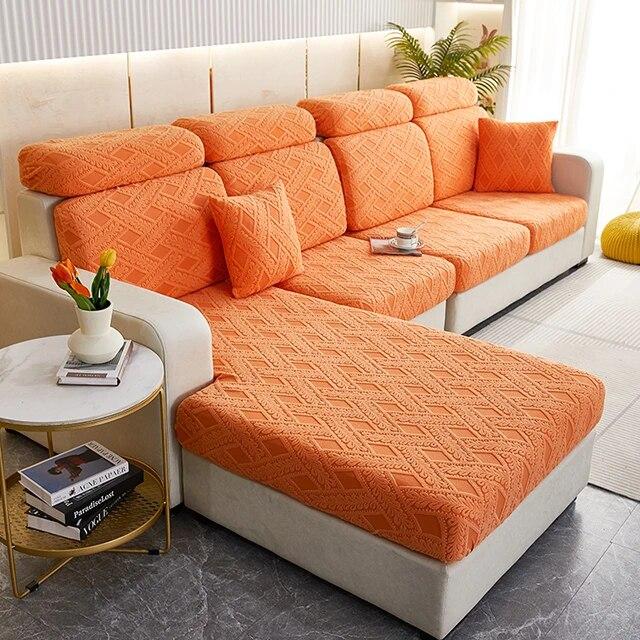 Thick Jacquard Sofa Seat Cushion Cover Stretch Sofa Cover for Living Room Washable Removable Furniture Protector Couch Slipcover