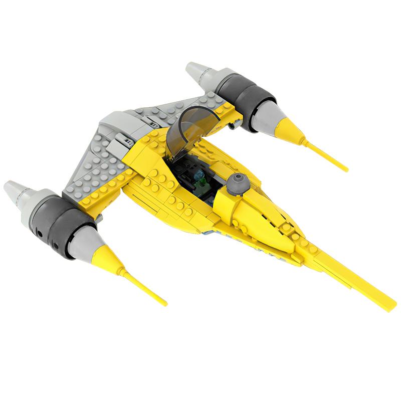 

Non-Toxic Gobricks Moc Space Classic Movie Weapon Midi Naboo Starfighters Spaceship Building Blocks Spaceship Toys For Kids Gifts