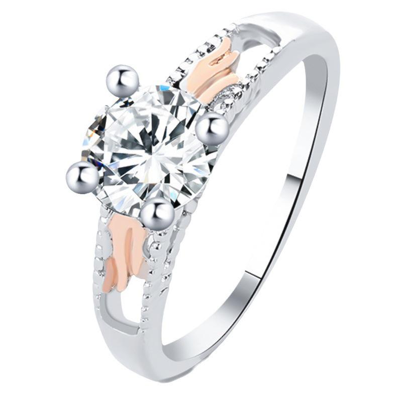 Elegant Blue Zircon Diamond Ring - Classic Women's Hand Jewelry